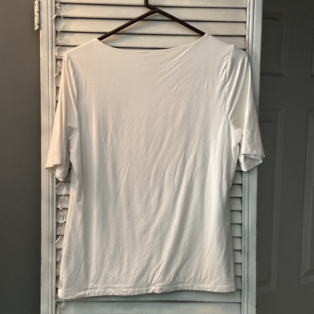 Talbots medium Petite white heavy shirt. - Picture 2 of 4